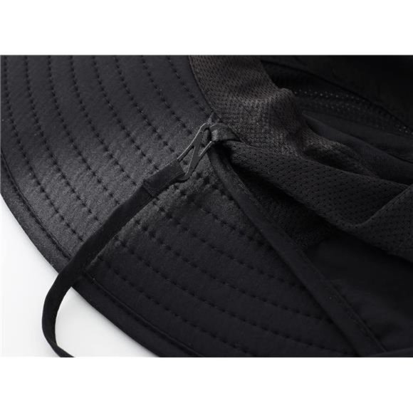 Mens UPF 50+ Sun Protection Cap Wide Brim Fishing Hat with Neck Flap Hiking - Picture 4 of 7